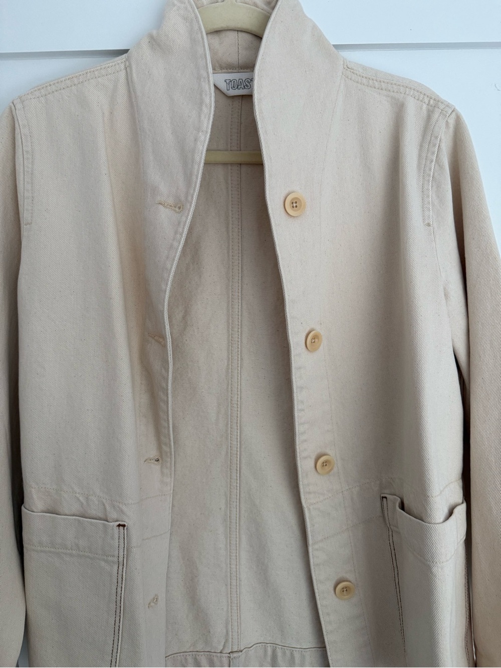 TOAST Hal workwear denim jacket in ecru- UK 10/ US 6 NWT - Picture 4 of 8